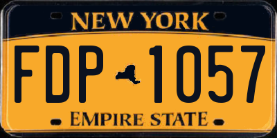 NY license plate FDP1057