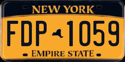 NY license plate FDP1059