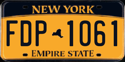 NY license plate FDP1061