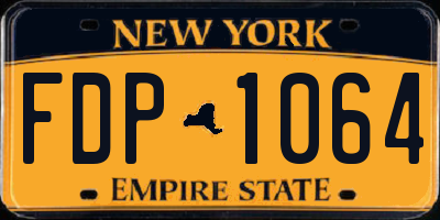 NY license plate FDP1064
