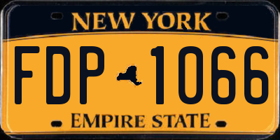 NY license plate FDP1066