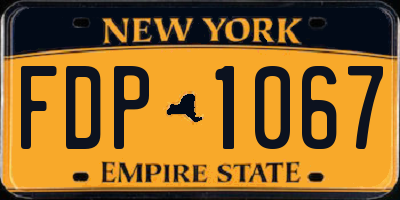 NY license plate FDP1067