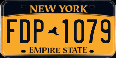 NY license plate FDP1079