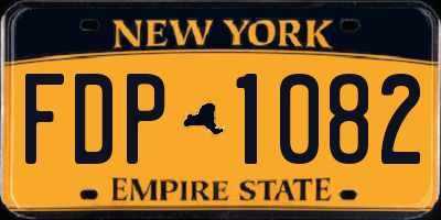 NY license plate FDP1082