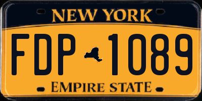 NY license plate FDP1089