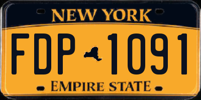 NY license plate FDP1091