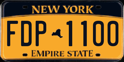 NY license plate FDP1100