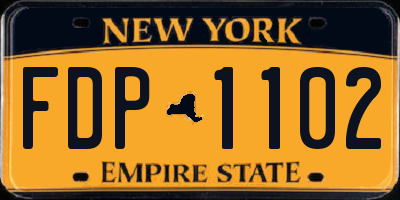 NY license plate FDP1102