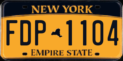 NY license plate FDP1104