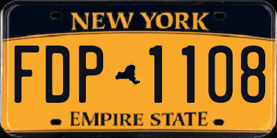 NY license plate FDP1108