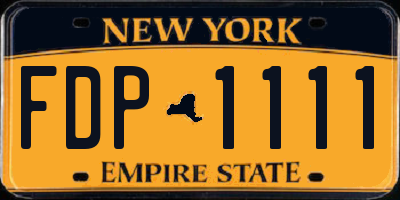 NY license plate FDP1111