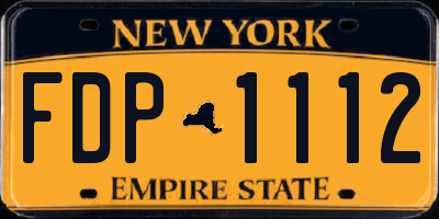 NY license plate FDP1112