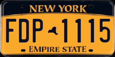 NY license plate FDP1115