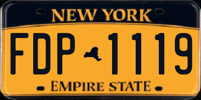 NY license plate FDP1119