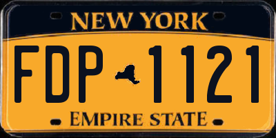 NY license plate FDP1121