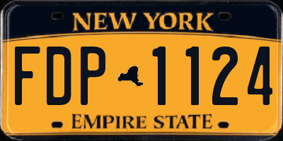 NY license plate FDP1124