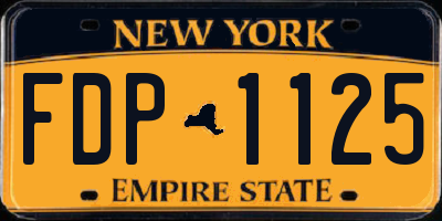NY license plate FDP1125