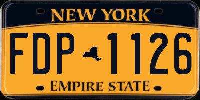 NY license plate FDP1126