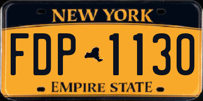 NY license plate FDP1130