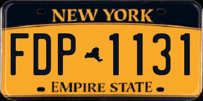 NY license plate FDP1131