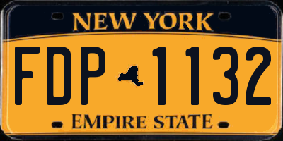 NY license plate FDP1132