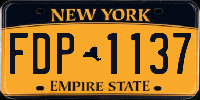 NY license plate FDP1137