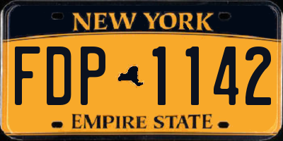 NY license plate FDP1142