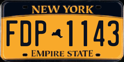 NY license plate FDP1143