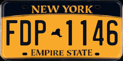 NY license plate FDP1146