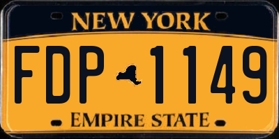 NY license plate FDP1149