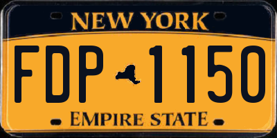 NY license plate FDP1150