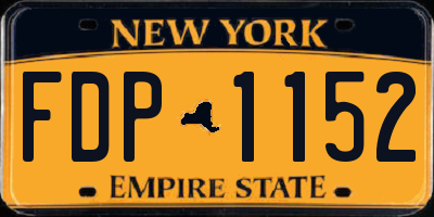 NY license plate FDP1152