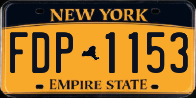 NY license plate FDP1153