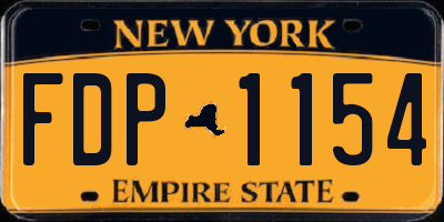 NY license plate FDP1154