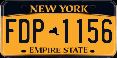 NY license plate FDP1156