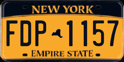 NY license plate FDP1157