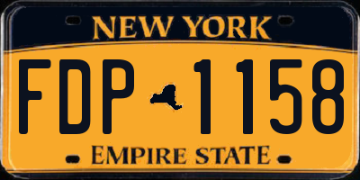 NY license plate FDP1158