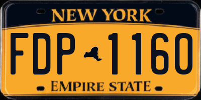 NY license plate FDP1160