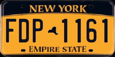 NY license plate FDP1161