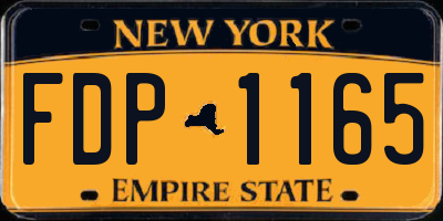 NY license plate FDP1165