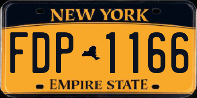 NY license plate FDP1166