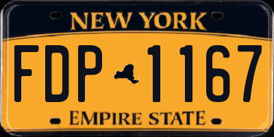 NY license plate FDP1167