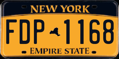 NY license plate FDP1168