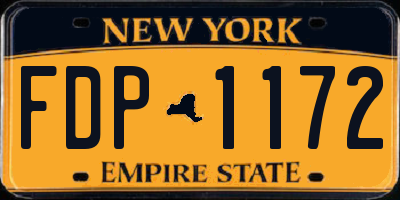 NY license plate FDP1172