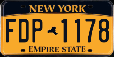 NY license plate FDP1178