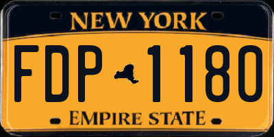 NY license plate FDP1180