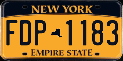 NY license plate FDP1183