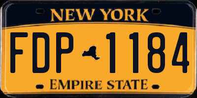 NY license plate FDP1184