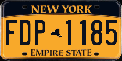 NY license plate FDP1185