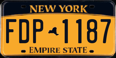 NY license plate FDP1187